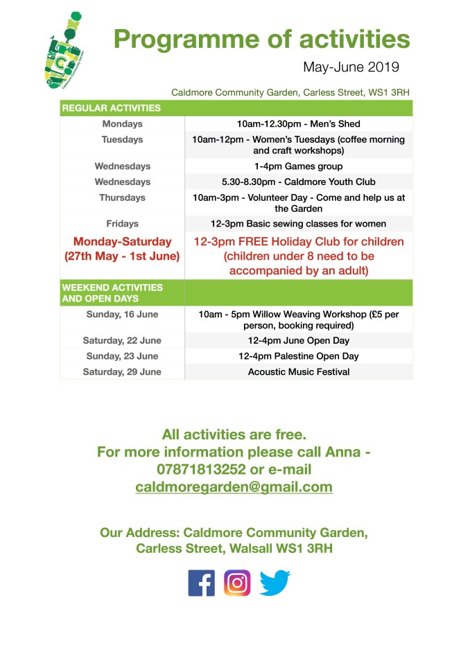 Garden activities programme